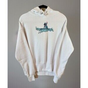 Disney Parks‎ Surfing Stitch Hoodie Pullover Sweatshirt White Size S